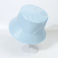 thumbnail image 4 of Chapeau en Cuir PU Solide Mode Rue Hip-Hop Chapeaux Extérieur Randonnée Pêche Casquette Unisexe Imperméable Chapeau Seau Pliable Panama Casquette, 4 of 5