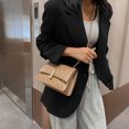 thumbnail image 3 of Sywqhk Bolso De Hombro Cruzado Femenino Con Patrón De Celosía Bolso Informal De Pu (Camello) Sywqhk Para estrenar, 3 of 9