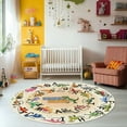 thumbnail image 5 of ASPILLOW Kids Play Mat for Floor,Round Washable Classroom Rug for Toddler Nursery Kids Room Decor,47inch, 5 of 9