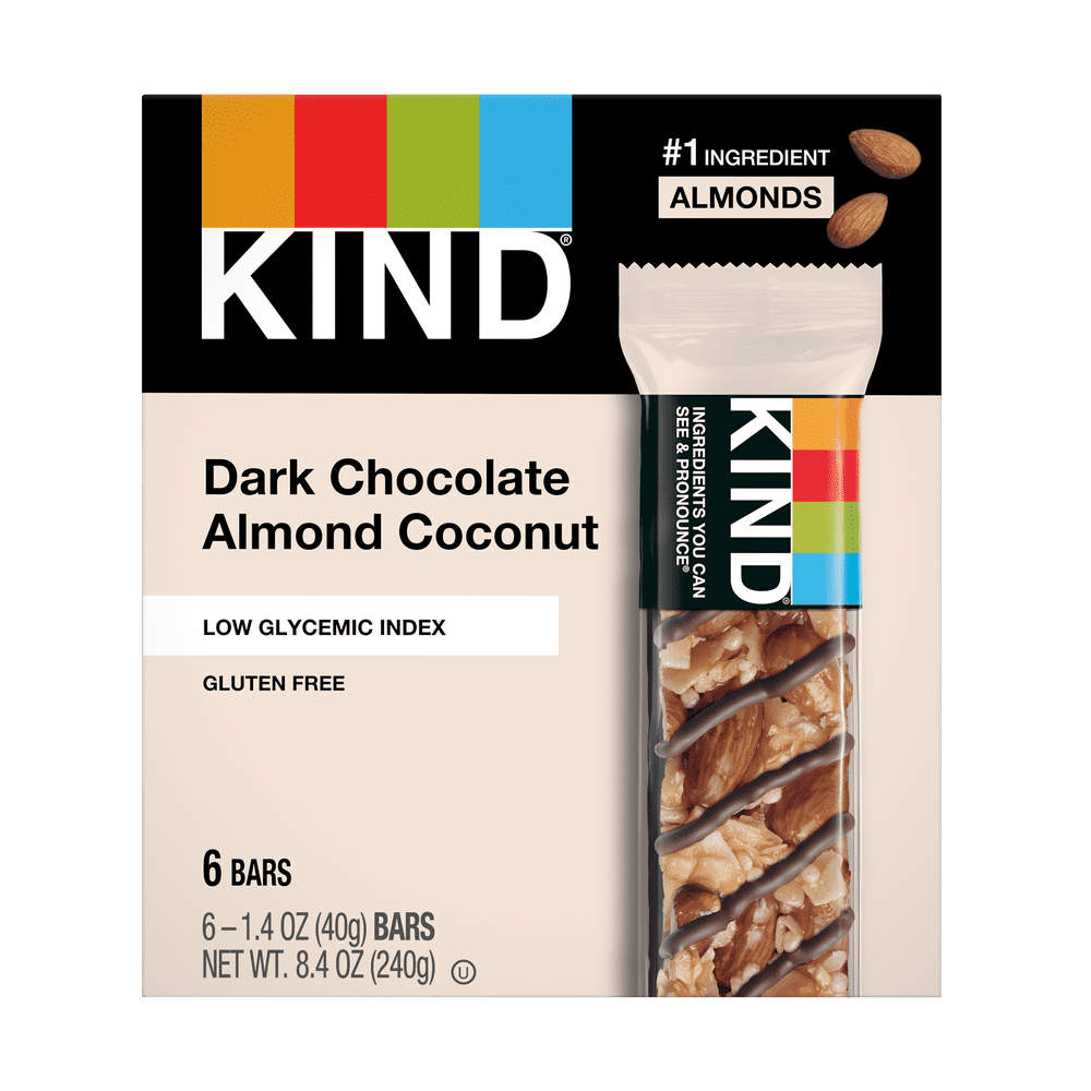 KIND Bars, Dark Chocolate Almond & Coconut, Gluten free, 1.4 oz, 6