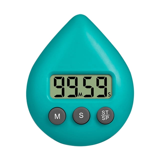 1Pcs Green Countdown Timer, Digital Kitchen Timer with Suction Cup & Magnet for Cooking Baking Studying, Loud Alarm & Easy Read Display, 3X3In