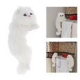 thumbnail image 3 of DOLITY Cute Cat Toys Simulation Cat Statue Crafts , White Left, 3 of 9