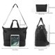 thumbnail image 3 of Bolso de deporte de yoga para mujer Bolso de equipaje de mano de 3 piezas Bolso de fin de semana de gran capacidad (Negro), 3 of 8