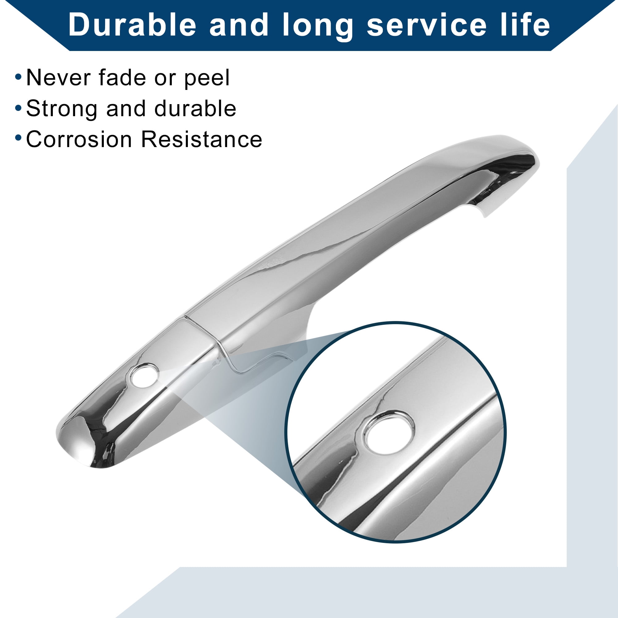 Unique Bargains ABS Automotive Door Handle Cover Silver Tone for Honda Civic 2006-2011
