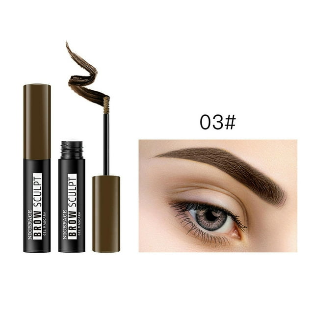 Crema para cejas HUOGUO Dye impermeable, 4 colores con brocha delgada