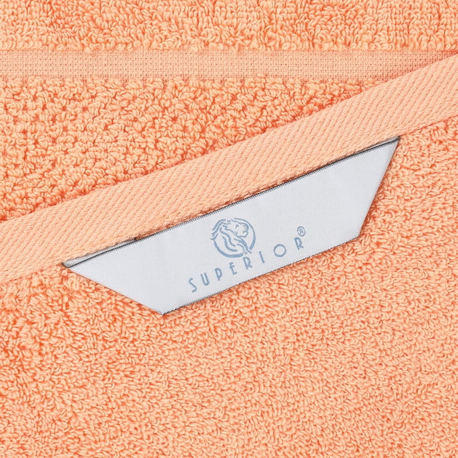 Superior Mile Smart Twist Cotton Medium Weight Bath Sheets, Set of 2, Ultra Absorbant Towels, Peach