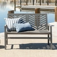 thumbnail image 2 of Outdoor Chevron Love Seat - Grey Wash, 2 of 7