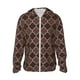 thumbnail image 1 of Fotbe Brown Gold Grid Chaqueta con Protección Solar UPF 50+ para Hombre y Mujer, Camisa con Capucha y Bolsillos-Medium, 1 of 7