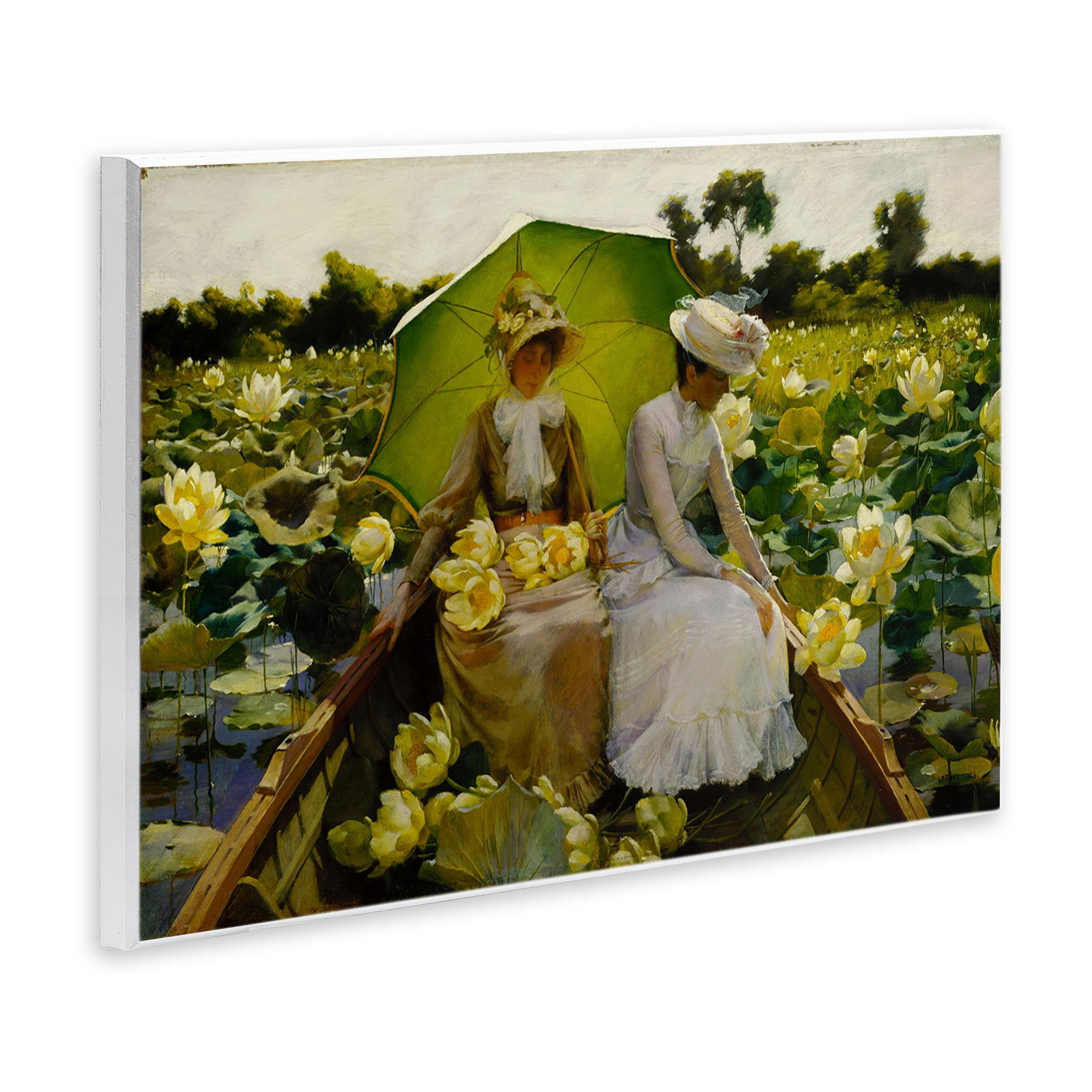Stupell Industries Classic Lotus Lilies Portrait People Painting Unframed Art Print Wall Art, 19 x 13