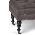 thumbnail image 3 of Simpli Home Henley Faux Leather Ottoman in Distressed Slate Gray Air, 3 of 6
