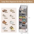 thumbnail image 2 of Over the Door Shoe Organizer, Hanging Closet Shoe Storage with Large Deep Pockets, 8-layer shoe shelf, Fits 16–24 Pairs of Sneakers, Sandals, High heel, Boots, Gray, 2 of 8
