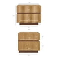 thumbnail image 4 of Isola 2 Drawer Nightstand in Light Oak Walnut, 4 of 9