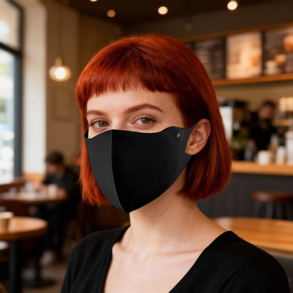 5 Pcs UPF 50 Sun Protection Face Mask, Ice Silk Cooling Face Mask, Breathable Full Face Mask for Sun Protection, Black