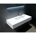 thumbnail image 2 of Juniper 48" Stone Bathroom Sink w/No Faucet Hole in White, 2 of 5