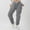 Grey, variant on Luowei Womens Thermal Underwear Bottoms, Gray Loose Straight Leg Pants, Women Warm Fitness Sport Leggings Winter Fleece Legging Pants, L