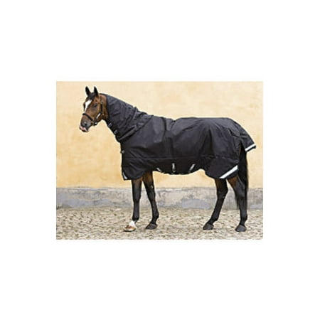 Rambo Supreme Turnout - Rambo Supreme Medium Weight Turnout Black with Black (75)