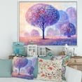 thumbnail image 2 of Designart 'Colourful Trees Abtract Impression II' Traditional Framed Canvas Wall Art Print, 2 of 5