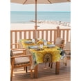 thumbnail image 2 of Outdoor Tablecloth with Umbrella Hole for Patio/Picnic/Party/Camping, Sunflower Waterproof Table Cloth Rectangle Table Cover Washable, Green Botanical Yellow Floral Vintage (52"x 70"), 2 of 9