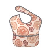 Bingfone Mess-Proof Baby Bib - Waterproof Bib For Baby Boy Or Girl With Food Catcher Pocket, Unisex-Mushrooms2