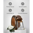 thumbnail image 6 of Genuine Leather Dress Belts For Men - Mens Belt For Suits, Jeans, Uniform With High End Buckle - Designed in the USA, 6 of 6