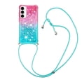 thumbnail image 1 of Funda para Samsung Galaxy A55 5G Brillantina Líquida Divertida Reluciente y con Cristales en Movimiento Cuerpo Cruzado con Cordón Ajustable, 1 of 5