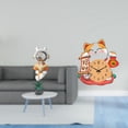 thumbnail image 2 of Reloj de pared con escultura de gato , estatua decorativa, adorno para pastel, figura colgante silenciosa para niños, oficina, dormitorio, c, 2 of 8