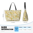 thumbnail image 2 of Yiaed Cute Sunflower Print Large Capacity Beach Travel Bag - Waterproof Zipper Vacation Tote for Sandproof Storage, and Camping, 2 of 5