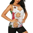 thumbnail image 2 of Zufioo Christmas Gingerbread Cookies Print Women's Vest, Sleeveless Quick-drying Sports T-shirt, Suitable for Yoga, Running, Fitness-Medium, 2 of 7