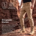 thumbnail image 2 of Domzest Men’s Tactical Pants Ripstop Water Resistant Cargo Work Pants for Men Stretch Hiking Pants Lightweight Camel S, 2 of 9