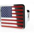 thumbnail image 2 of eVerHITCH USA US American Flag Stainless Steel Trailer Hitch Cover (Fits 2" Receivers, Color Flag on Chrome), 2 of 3