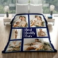 thumbnail image 4 of Couples Gifts Custom Blankets with Photos and Text Multiple Colors Sizes Soft Flannel Blankets Valentines Day Gifts, 4 of 6