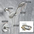 thumbnail image 5 of Cobbe Shower Faucet Set, Rainfall Shower Head Set With Handheld Spray Combo High Pressure and Valve, Dual [2 In 1] Shower System, Stainless Steel & 5 Settings Spray Shower (Brushed Nickel), 5 of 7