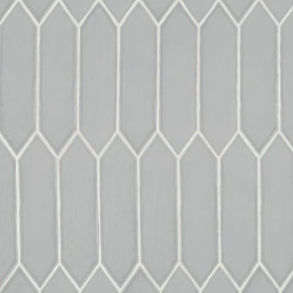 Bedrosians Reine Picket Matte Ceramic Tile 3 x 12, Grey (6.9 sq. ft./Case)