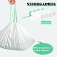 thumbnail image 4 of 100 Pack Cat Litter Box Liners for Pet Clumping & Smartspin Self-cleaning Litter Box, Heavy Duty Drawstring Waste Drawer Liners for Automatic Box, 23" x 12", White, 4 of 6