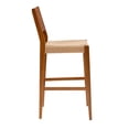 thumbnail image 3 of Bowery Hill Wood 2 Tone Barstools Handwoven Rope Seat Set of 2 in Brown Stain, 3 of 10