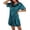Dark Blue, variant on Silk Satin Sleep Shirts for Women Nightshirt Tshirt Night Gowns Short Sleeve Sleepwear Round Neck Shirt Dress With Chest Pocket