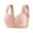 Pink, variant on Zpanxa Wireless Front Closure Push Up Bra for Women Breathable Comfort Everyday Seamless Non Padded Soft Cup T Shirt Bra