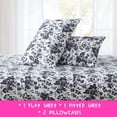 thumbnail image 2 of Betsey Johnson Betsey's Toile Black King Sheet Set, Soft Easy-Care Bedding, Machine Washable, 2 of 8