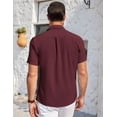 thumbnail image 4 of COOFANDY Mens Summer Shirt Short Sleeve Button Down Shirts Regular Fit Vacation Beach Clothes, 4 of 6