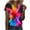 I, variant on Hyknon Pride Shirt for Women Summer Fashion Short Sleeved V-neck Buttons LGBT Blouses Casual Tie-dye Printed Loose Fit Inspirational Equality Tops, S-5XL