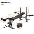thumbnail image 3 of Standard Weight Bench Set with Preacher Curl Pad & Leg Developer - Full Body Workout Bench Press Station for Home Gym, Strength Training Equipment, 3 of 8