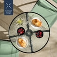 thumbnail image 6 of Best Choice Products 3-Piece Patio Bistro Dining Furniture Set w/ Glass Tabletop, Folding Chairs - Sage, 6 of 10
