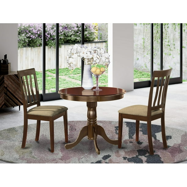 Table And 2 Dining Chairs Finish, Seating Round Tables Numbers