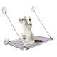 thumbnail image 4 of Hamaca para gatos negra, hamaca para gatos para ventana, cama para gatos con ventosas con botones, asiento para gatos para tomar el sol, ahorra espacio, fácil de instalar, 50 libras de largo, 4 of 5