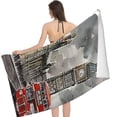 thumbnail image 2 of PHYHOO London Street View Beach Towel Large Lightweight Microfiber Towel Super Absorbent Sand Free Beach Blanket Thin Quick Dry Pool Towel for Beach Travel Sports Pool Bath Camping Yoga 30x60in, 2 of 8