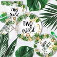thumbnail image 7 of Two Wild Birthday Decorations Tableware - Jungle Animal Party Supplies For Safari 2nd Birthday Decorations, Plate, Cup, Napkin, Tablecloth, Cutlery, Straw | Serves 24$$Home Decor, Kitchen, & Other, 7 of 7