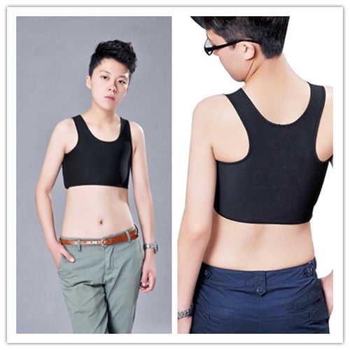 Kmbangi Women Chest Binder Vest, Slim Flat Compression Bust Top, Solid  Color Sleeveless Tank Top, Cami Side Breasted Crop Vest 