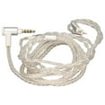thumbnail image 3 of Earphone Upgrade Cord, 2 Pin Silver Plated Headphone Cable Soft White  For Home, 3 of 8