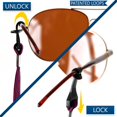 thumbnail image 2 of HAHADAXA Sports Sunglasses Strap - Yellow Pink, Yellow Pink, Large, 2 of 7