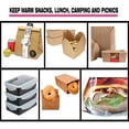 thumbnail image 6 of Insulated Resealable Bags with Handle, Reusable Large Thermal Lunch Bags Food Safe Thermal Grocery Shopping Bags 20lbs Capacity for Snack Camping Hot Cold Pouch Gift Set of 2 & CUSTOM Storage Carrier, 6 of 8